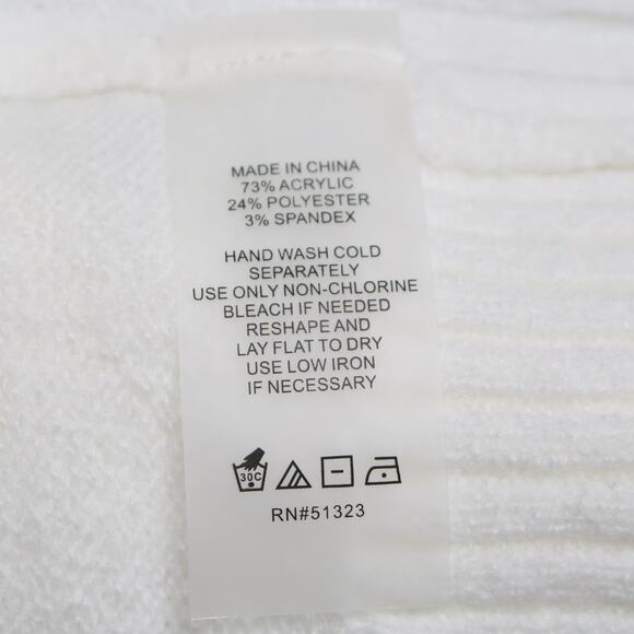 Vince Camuto Fair Isle Mock Neck Sweater Cream Multicolor Knit Pullover Size XS - Picture 10 of 11